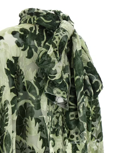 F.r.s For Restless Sleepers Printed Silk Blouse In Yellow