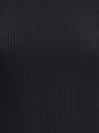 Wolford Ribbed Turtleneck Sweater In Virgin Wool In Black