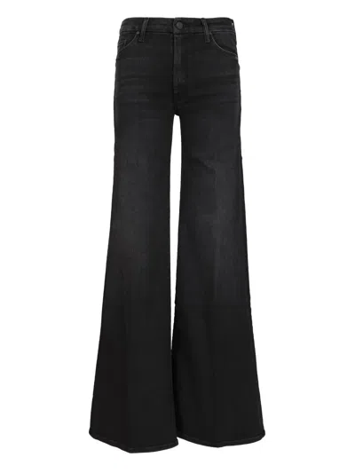 Mother 'the Hustler Roller Sneak' Jeans In Black