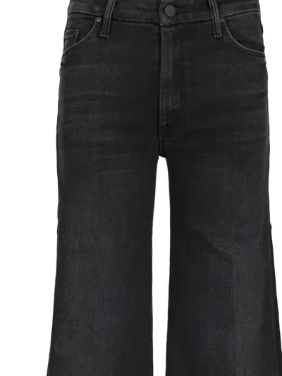 Mother 'the Hustler Roller Sneak' Jeans In Black