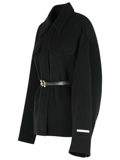 Sportmax Double Wool Caban In Black