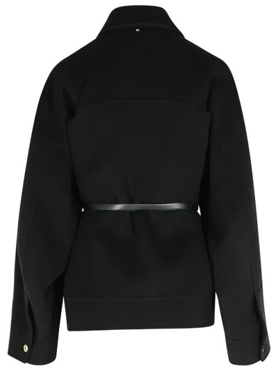 Sportmax Double Wool Caban In Black