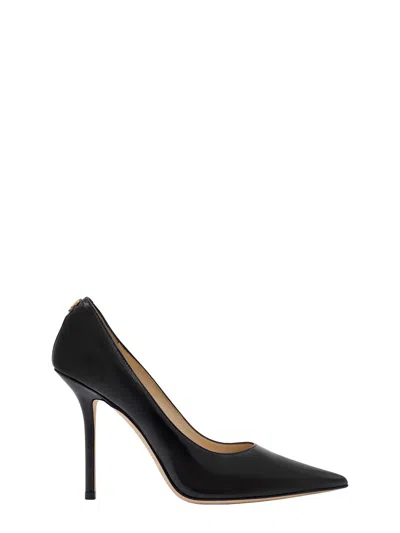 Jimmy Choo Love 85 Black Patent Leather Pumps In Brown