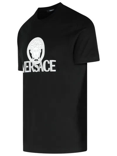 Versace Medusa Logo T-shirt In Black