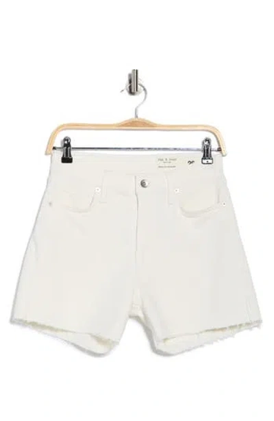 Rag & Bone Retro Cutoff Denim Shorts In White