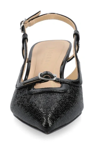 Journee Collection Womens Pointed Closed Toe Kitten Heel Pumps In Black