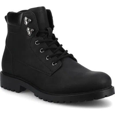 Vance Co. Mens Block Heel Combat Boots In Black