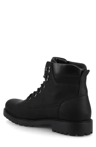 Vance Co. Mens Block Heel Combat Boots In Black