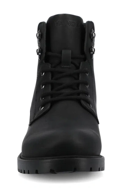 Vance Co. Mens Block Heel Combat Boots In Black