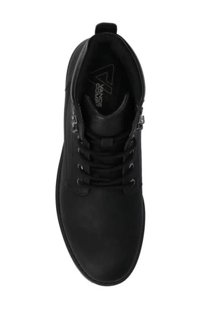 Vance Co. Mens Block Heel Combat Boots In Black