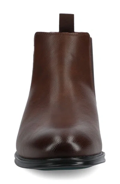 Vance Co. Mens Block Heel Chelsea Boots In Brown