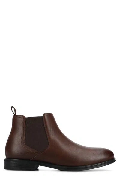 Vance Co. Mens Block Heel Chelsea Boots In Brown