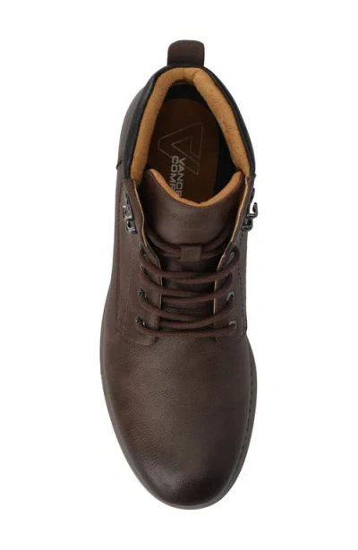 Vance Co. Mens Block Heel Combat Boots In Brown