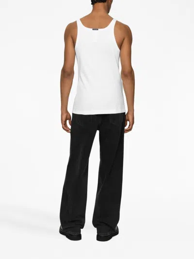 Dolce & Gabbana White Cotton Tank Top In White