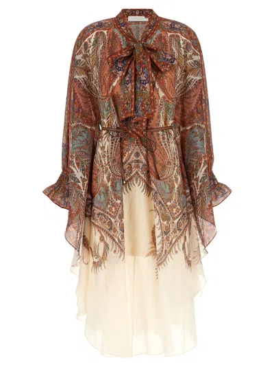 Zimmermann Layered Multicolour Dress With Paisley Patterns