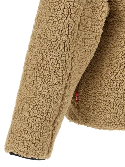 Diesel S-zat Teddy Zip Hoodie In Brown