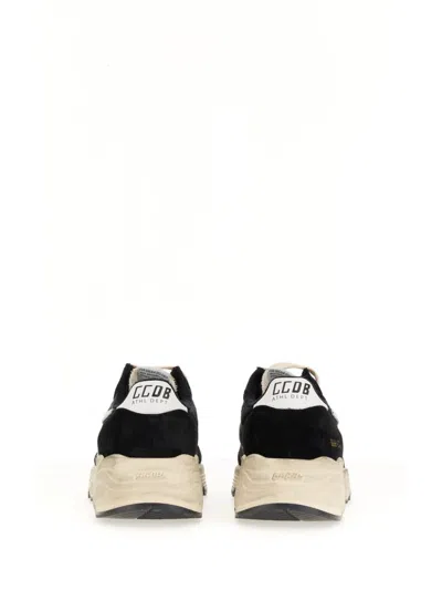 Golden Goose Black Leather Sneakers With Contrasting Design Elements