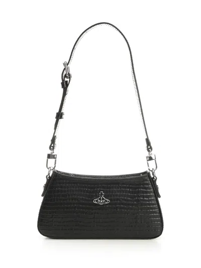 Vivienne Westwood Tasha Shoulder Phone Bag Shoulder Bags Black