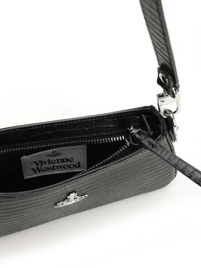 Vivienne Westwood Tasha Shoulder Phone Bag Shoulder Bags Black