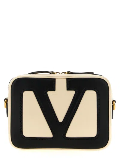 Valentino Ivory Nappa Leather Viva Superstar Crossbody Bag In Multi