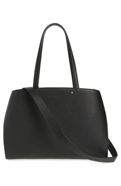Ferragamo Hug Top-zip Leather Shoulder Bag In Black