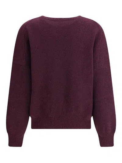 Khaite Nera Cashmere Knit Sweater In Burgundy