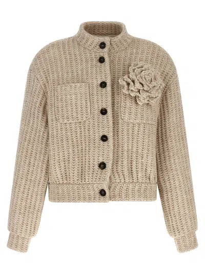 Giuseppe Di Morabito Wool Bomber Jacket Puffer Jackets Beige In Neutral