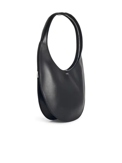 Coperni Medium Soft Swipe Leather Shoulder Bag In Black