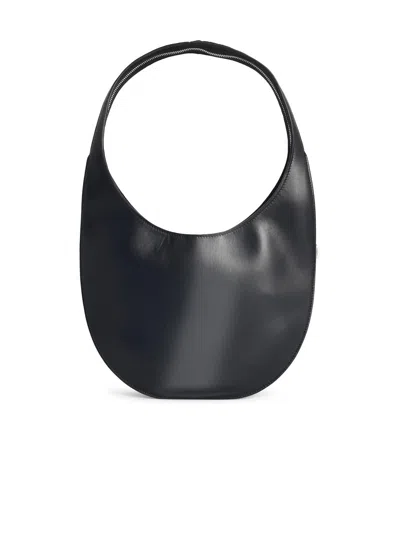 Coperni Medium Soft Swipe Leather Shoulder Bag In Black