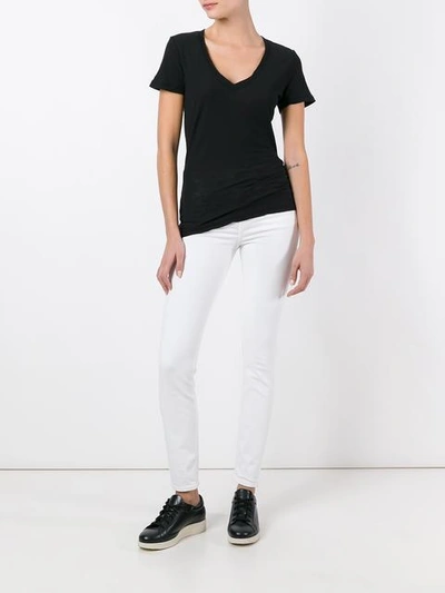 Shop James Perse Scoop Neck T-shirt In Black