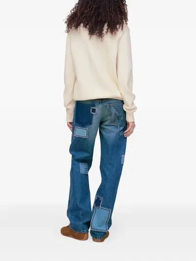 Marc Jacobs Straight-leg Patchwork Jeans In Blue