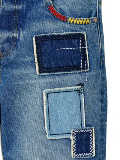 Marc Jacobs Straight-leg Patchwork Jeans In Blue