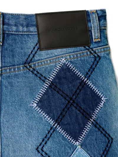 Marc Jacobs Argyle Patchwork Mini Skirt Bright Indigo In Blue