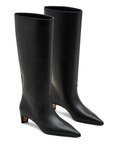 Marc Jacobs Pointed-toe Leather Boots In Black