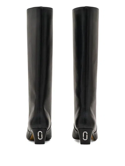 Marc Jacobs Pointed-toe Leather Boots In Black