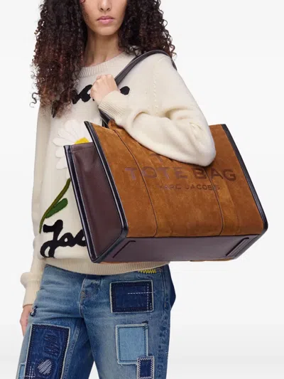 Marc Jacobs The Large Leather & Suede Tote Bag In Brown