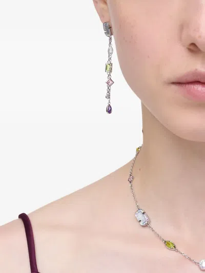 Marc Jacobs The J Marc Luxe Gem Linear Earrings In Metallic