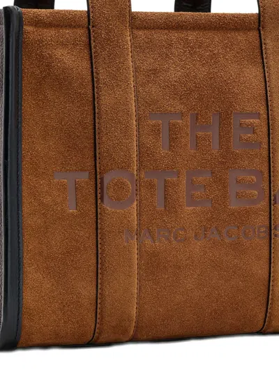 Marc Jacobs Borsa A Mano The Suede Medium Tote Bag Copper In Brown