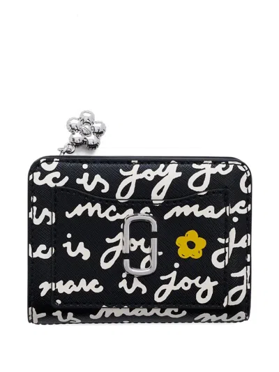 Marc Jacobs The Joy Floral-print Wallet In Black