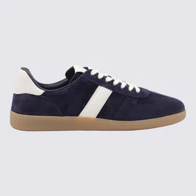 Tom Ford Round Toe Sneakers In Blue