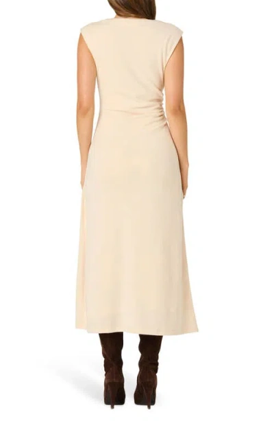 Astr The Label Drape Sleeveless Midi Dress In Neutral
