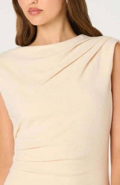 Astr The Label Drape Sleeveless Midi Dress In Neutral