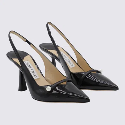 Jimmy Choo Graphic Stiletto Heel Pointed Toe In Black