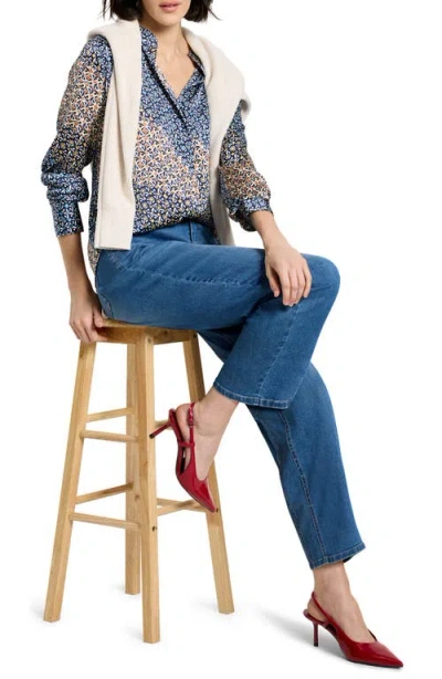 Nic + Zoe Nic+zoe Monogram Mix Button-up Top In Multi