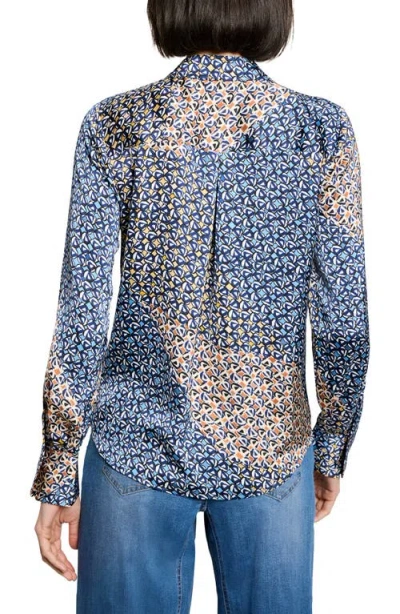 Nic + Zoe Nic+zoe Monogram Mix Button-up Top In Multi