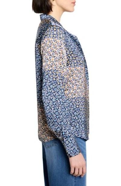 Nic + Zoe Nic+zoe Monogram Mix Button-up Top In Multi