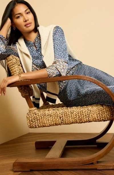 Nic + Zoe Nic+zoe Monogram Mix Button-up Top In Multi