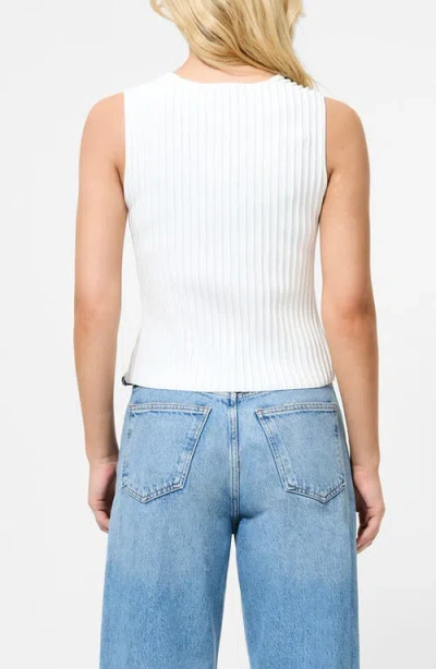 French Connection Ottoman Crinkle Sleeveless Top In White