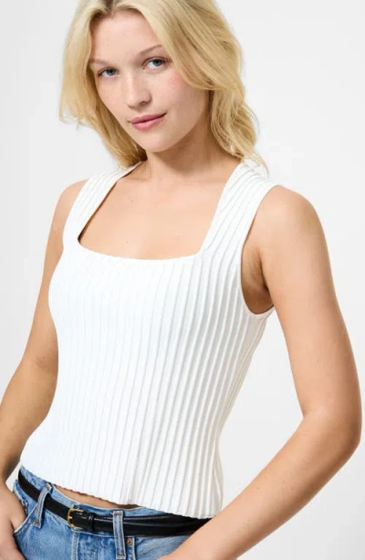 French Connection Ottoman Crinkle Sleeveless Top In White