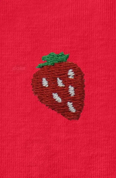 Dalix Womens Lil Strawberry Jersey Tee In Red